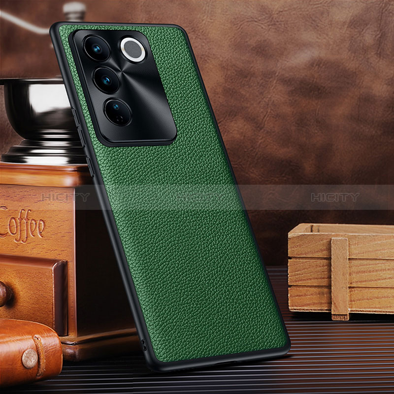 Funda Lujo Cuero Carcasa DL1 para Vivo V27 Pro 5G Verde