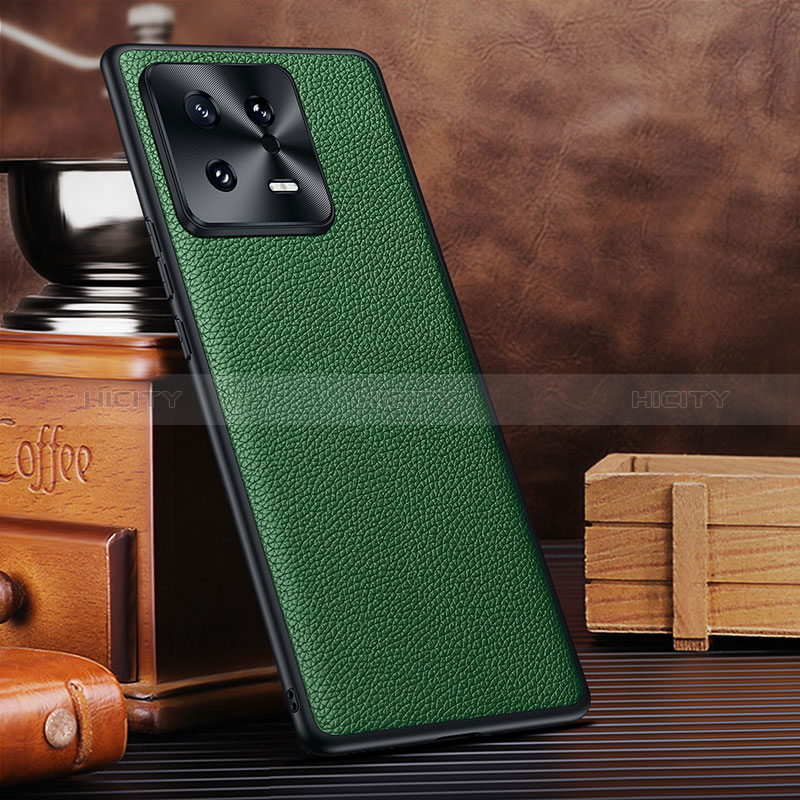 Funda Lujo Cuero Carcasa DL1 para Xiaomi Mi 13 5G Verde