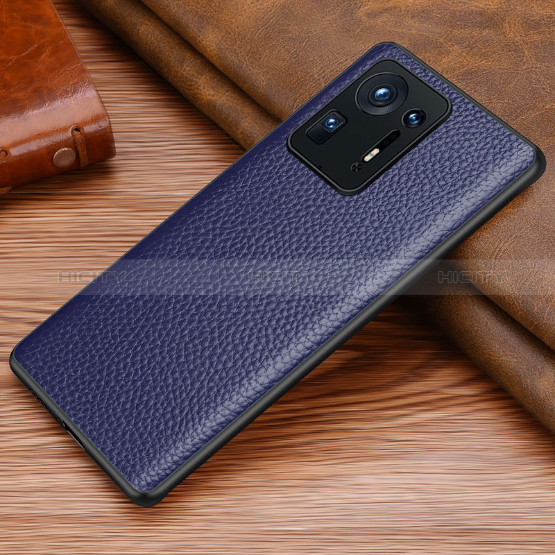 Funda Lujo Cuero Carcasa DL1 para Xiaomi Mi Mix 4 5G Azul