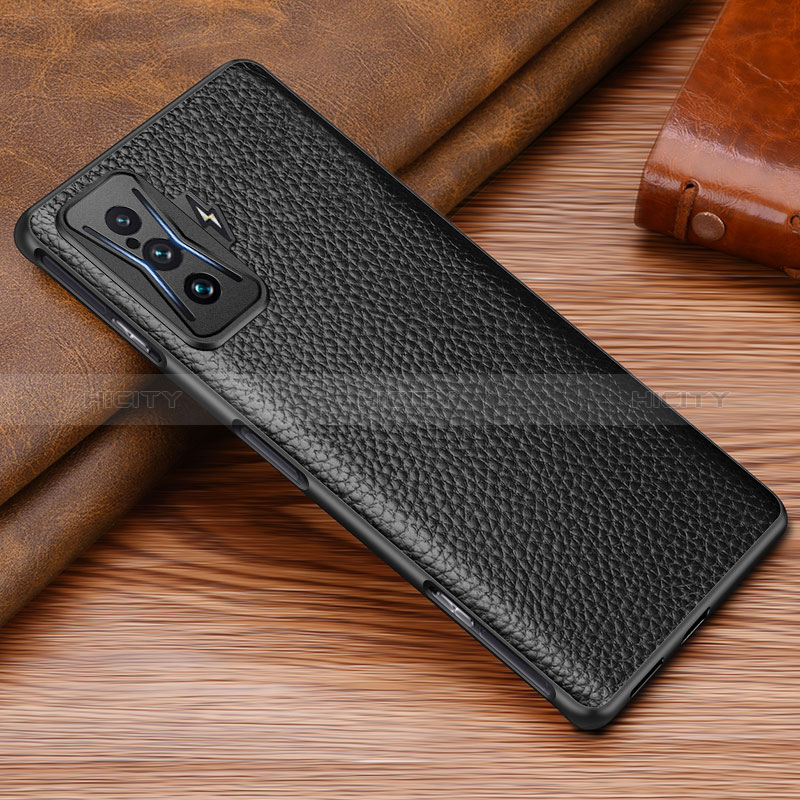 Funda Lujo Cuero Carcasa DL1 para Xiaomi Poco F4 GT 5G Negro