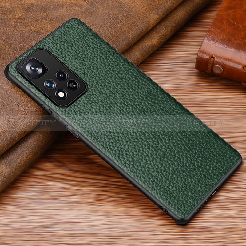 Funda Lujo Cuero Carcasa DY3 para Xiaomi Redmi Note 11 Pro+ Plus 5G Verde