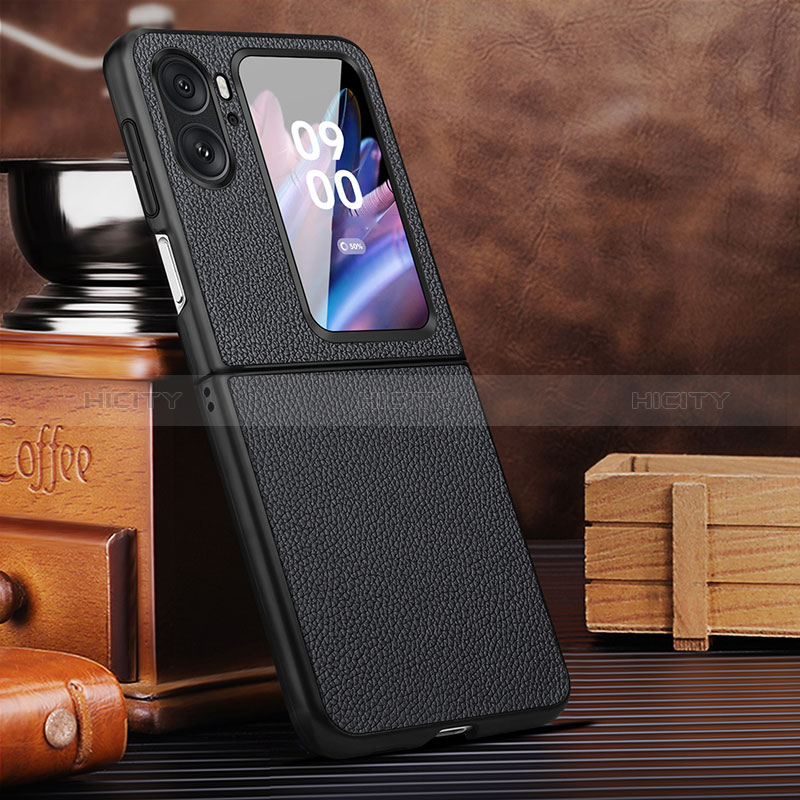 Funda Lujo Cuero Carcasa DL2 para Oppo Find N2 Flip 5G