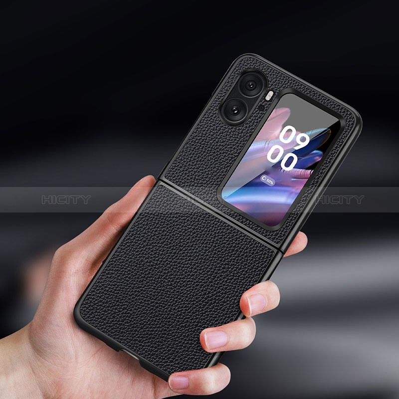 Funda Lujo Cuero Carcasa DL2 para Oppo Find N2 Flip 5G