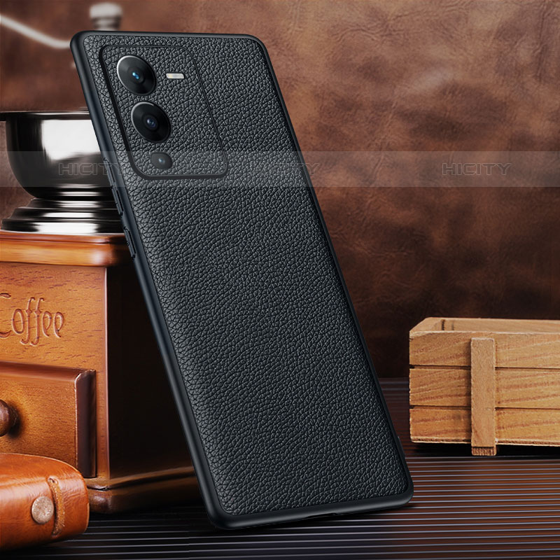 Funda Lujo Cuero Carcasa DL2 para Vivo V25 Pro 5G Negro