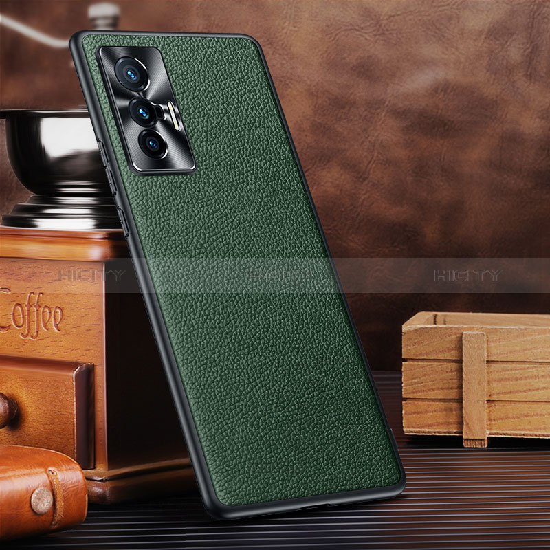 Funda Lujo Cuero Carcasa DL2 para Vivo X70t Verde