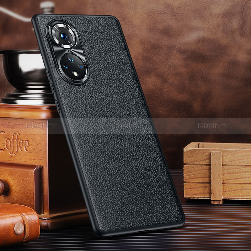 Funda Lujo Cuero Carcasa DL3 para Huawei Honor 50 5G Negro