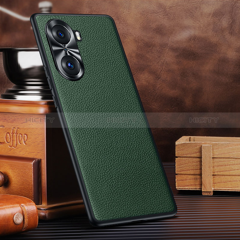 Funda Lujo Cuero Carcasa DL3 para Huawei Honor 60 5G Verde