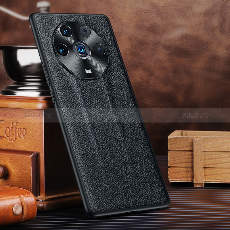 Funda Lujo Cuero Carcasa DL3 para Huawei Honor Magic4 Ultimate 5G Negro