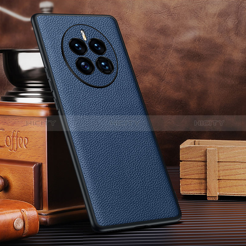 Funda Lujo Cuero Carcasa DL3 para Huawei Mate 50 Azul