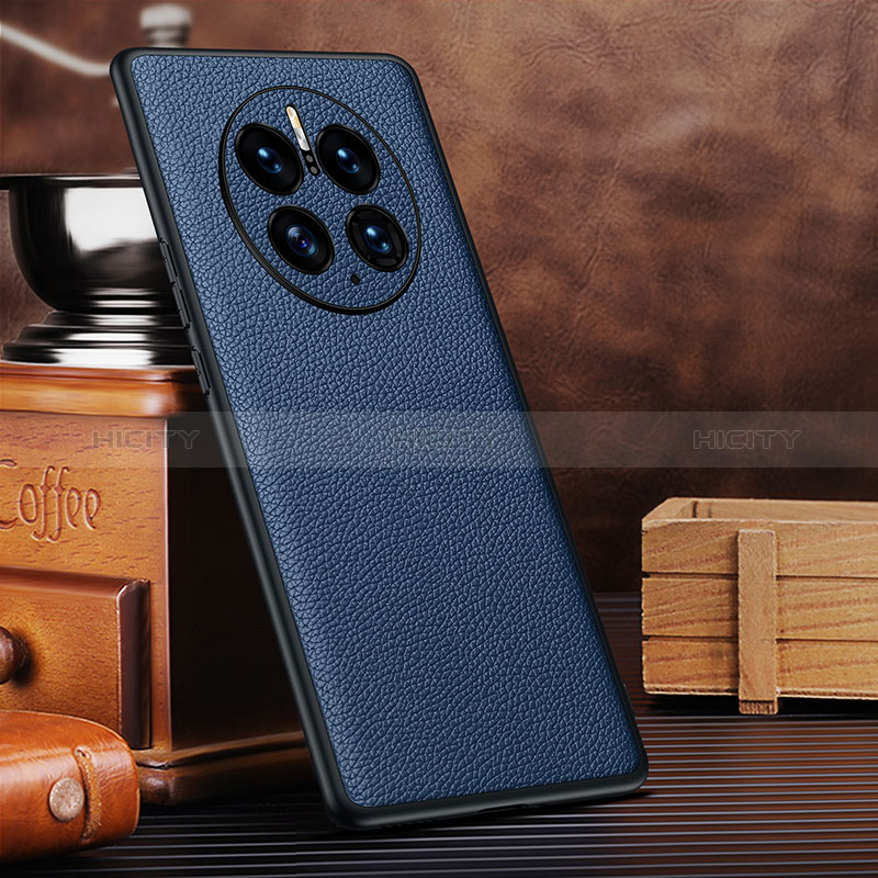 Funda Lujo Cuero Carcasa DL3 para Huawei Mate 50 Pro Azul