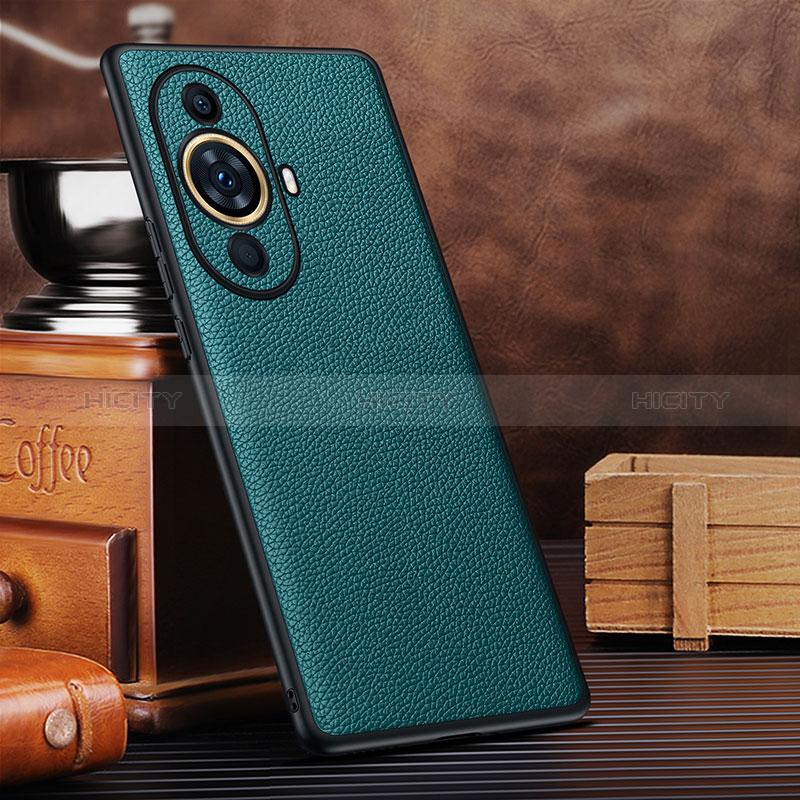 Funda Lujo Cuero Carcasa DL3 para Huawei Nova 11 Pro Cian