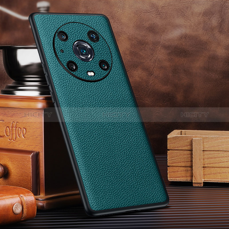 Funda Lujo Cuero Carcasa DL4 para Huawei Honor Magic4 Pro 5G Cian