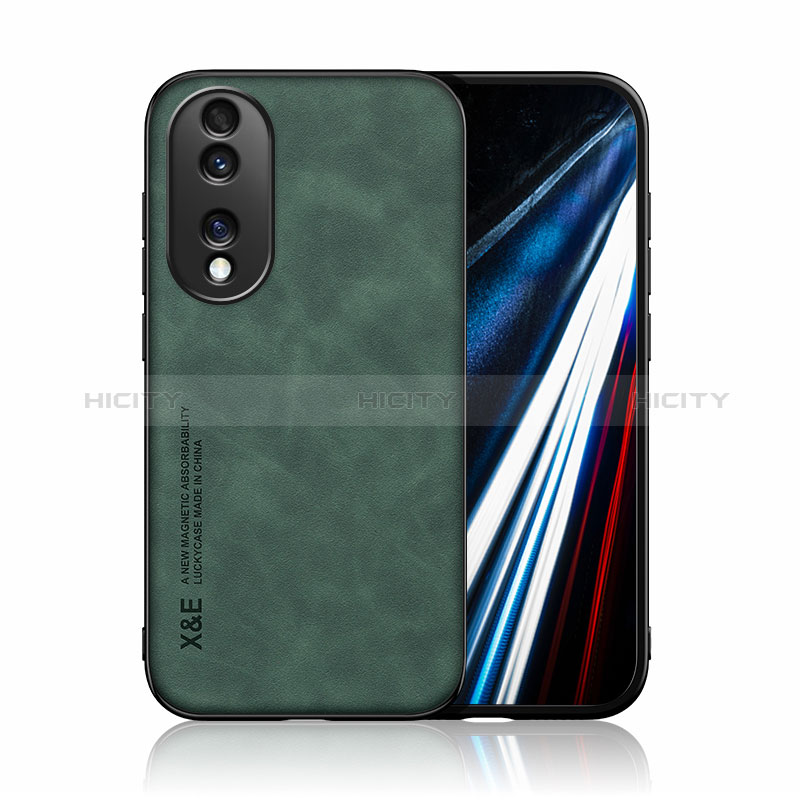 Funda Lujo Cuero Carcasa DY1 para Huawei Honor 70 5G Verde