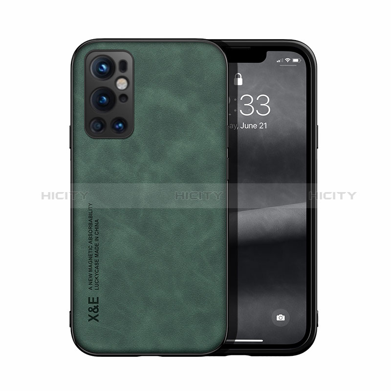 Funda Lujo Cuero Carcasa DY1 para OnePlus 9 Pro 5G Verde