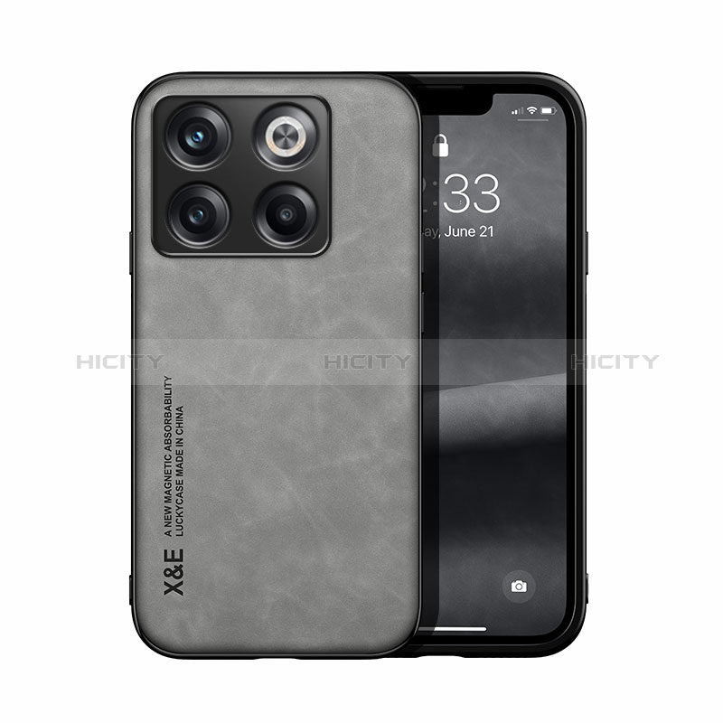 Funda Lujo Cuero Carcasa DY1 para OnePlus Ace Pro 5G Gris