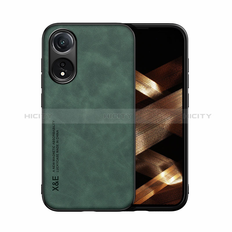 Funda Lujo Cuero Carcasa DY1 para Oppo A18 Verde