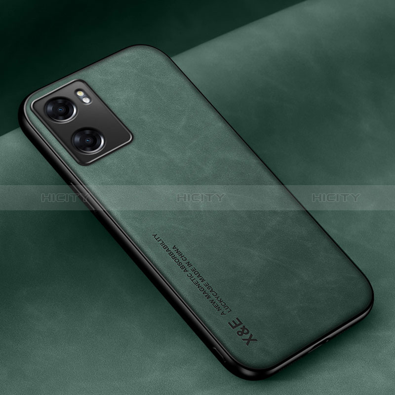 Funda Lujo Cuero Carcasa DY1 para Oppo A57e Verde