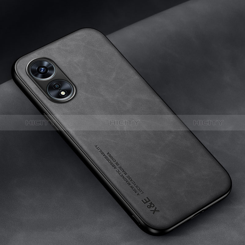 Funda Lujo Cuero Carcasa DY1 para Oppo A97 5G Negro