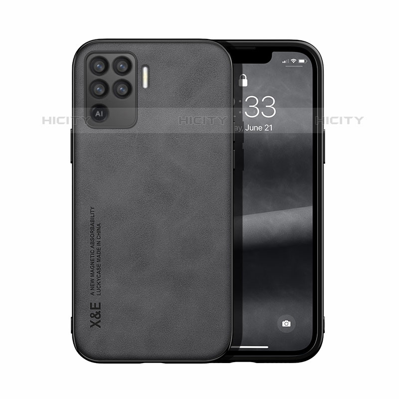 Funda Lujo Cuero Carcasa DY1 para Oppo F19 Pro Negro