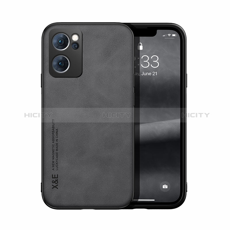 Funda Lujo Cuero Carcasa DY1 para Oppo Find X5 Lite 5G Negro