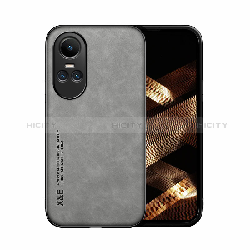 Funda Lujo Cuero Carcasa DY1 para Oppo Reno10 Pro 5G Gris