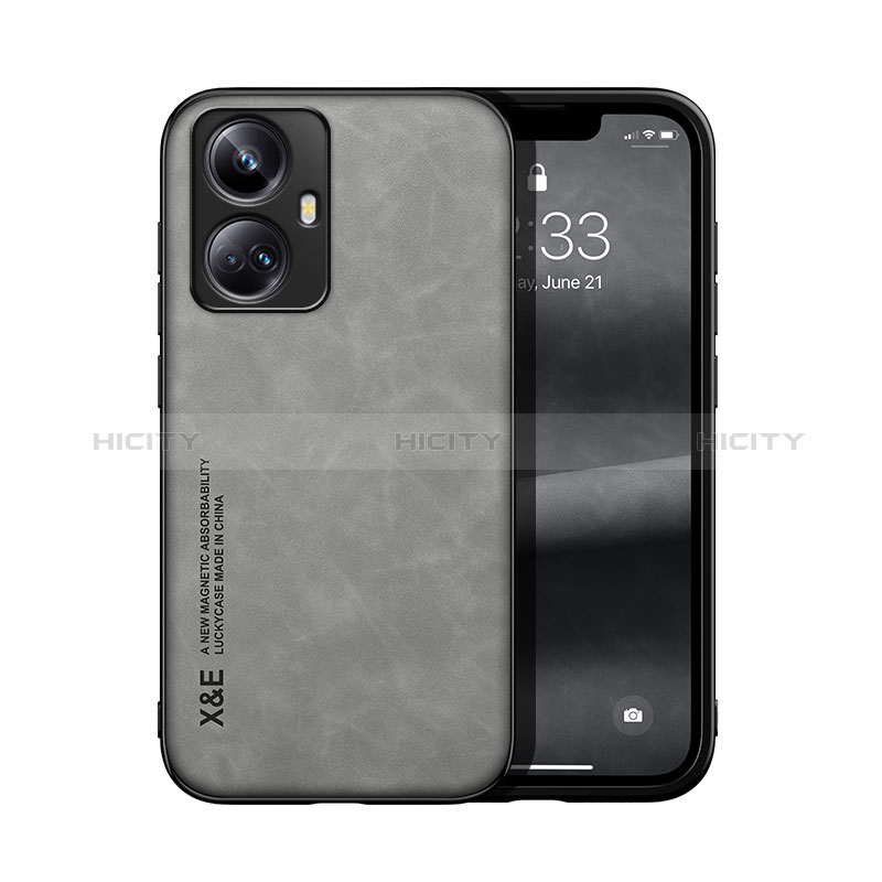 Funda Lujo Cuero Carcasa DY1 para Realme 10 Pro+ Plus 5G Gris