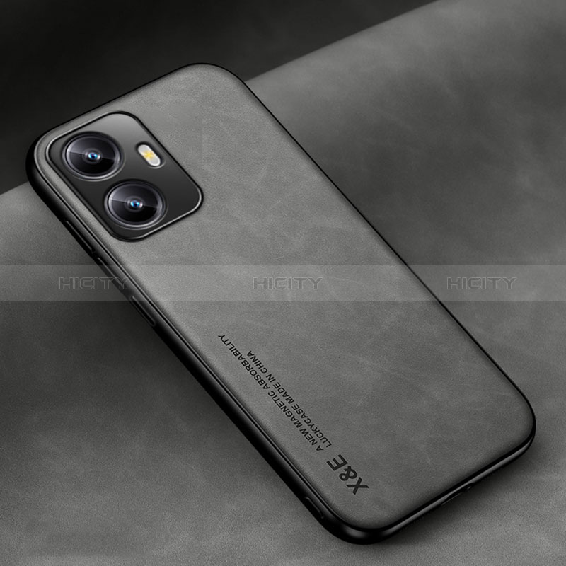 Funda Lujo Cuero Carcasa DY1 para Realme C55 Gris