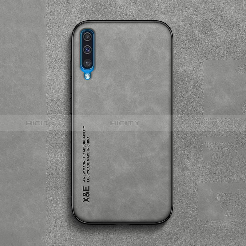 Funda Lujo Cuero Carcasa DY1 para Samsung Galaxy A30S Gris