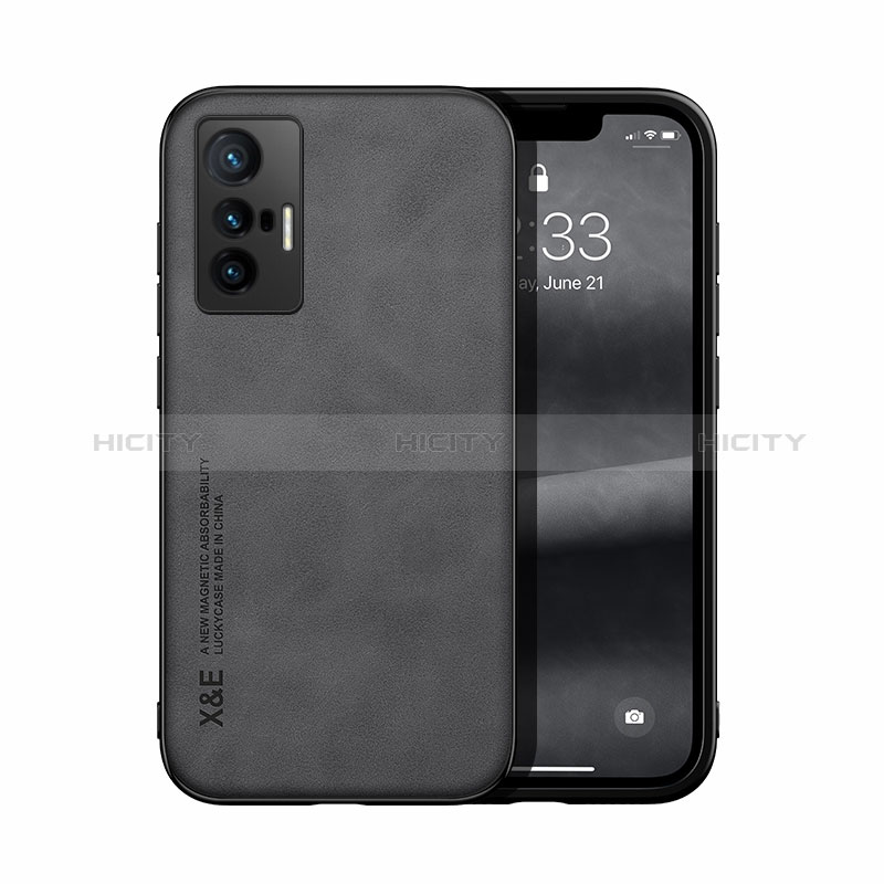 Funda Lujo Cuero Carcasa DY1 para Vivo X70t Negro