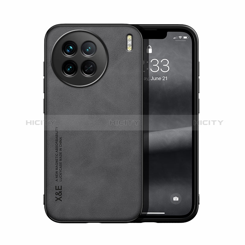 Funda Lujo Cuero Carcasa DY1 para Vivo X90 5G Negro