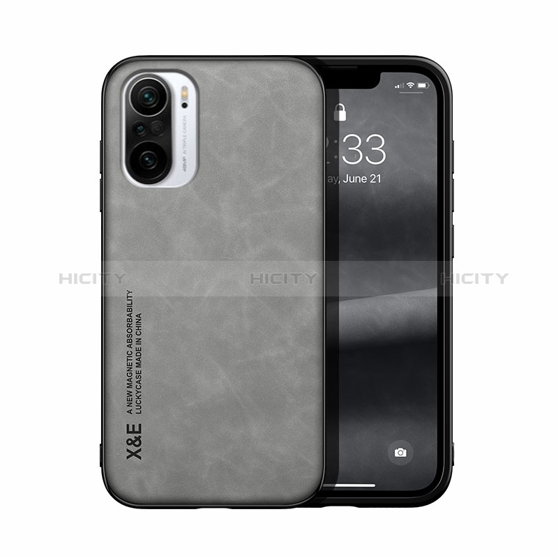 Funda Lujo Cuero Carcasa DY1 para Xiaomi Mi 11X Pro 5G Gris