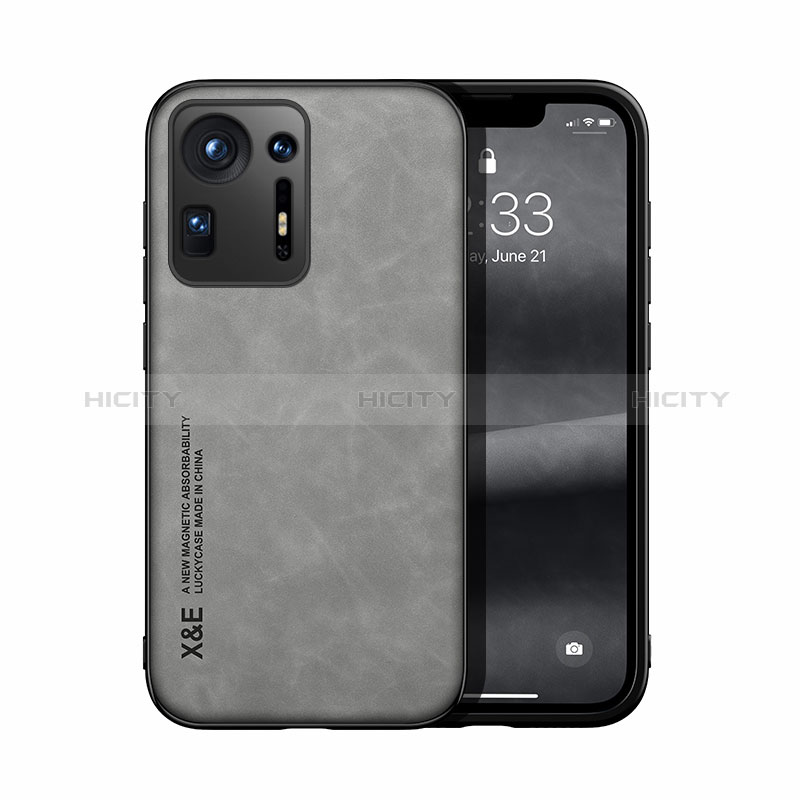 Funda Lujo Cuero Carcasa DY1 para Xiaomi Mi Mix 4 5G Gris