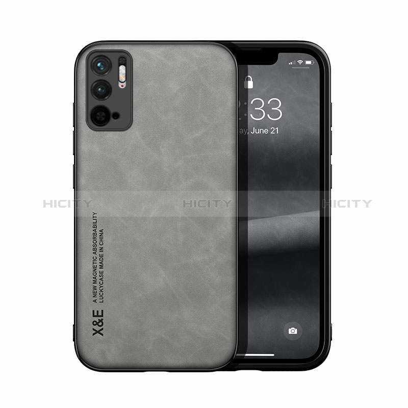 Funda Lujo Cuero Carcasa DY1 para Xiaomi POCO M3 Pro 5G Gris