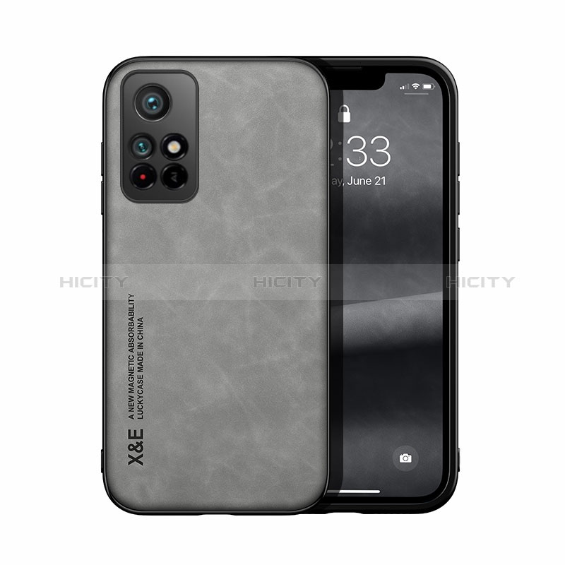 Funda Lujo Cuero Carcasa DY1 para Xiaomi Poco M4 Pro 5G Gris