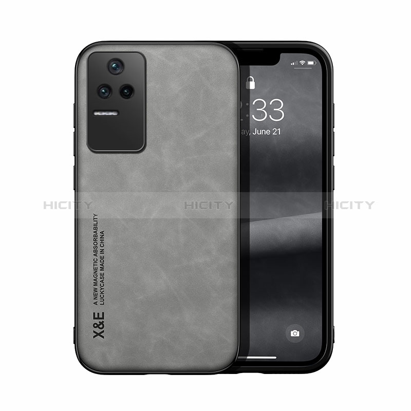 Funda Lujo Cuero Carcasa DY1 para Xiaomi Redmi K40S 5G Gris