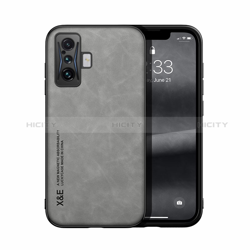 Funda Lujo Cuero Carcasa DY1 para Xiaomi Redmi K50 Gaming 5G Gris