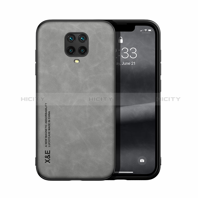 Funda Lujo Cuero Carcasa DY1 para Xiaomi Redmi Note 9S Gris