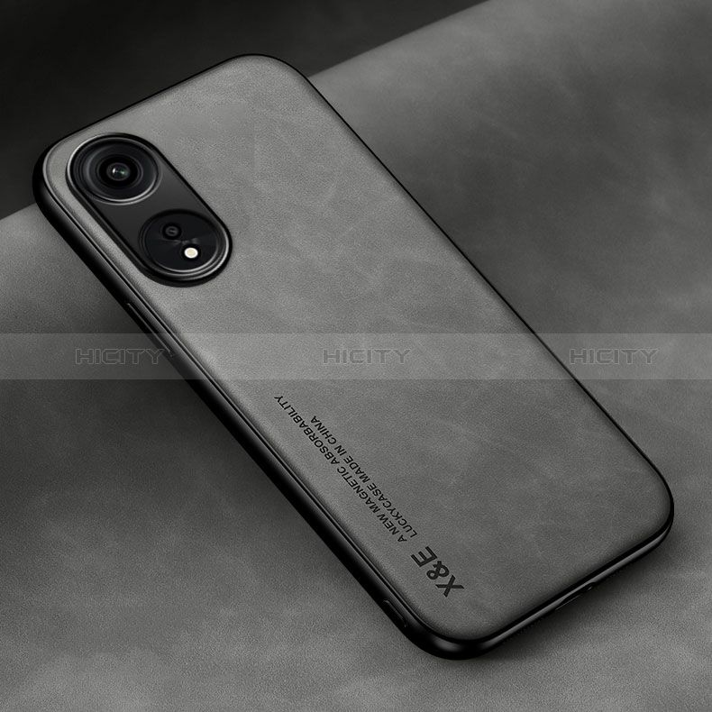 Funda Lujo Cuero Carcasa DY2 para Huawei Honor X5 Plus Gris