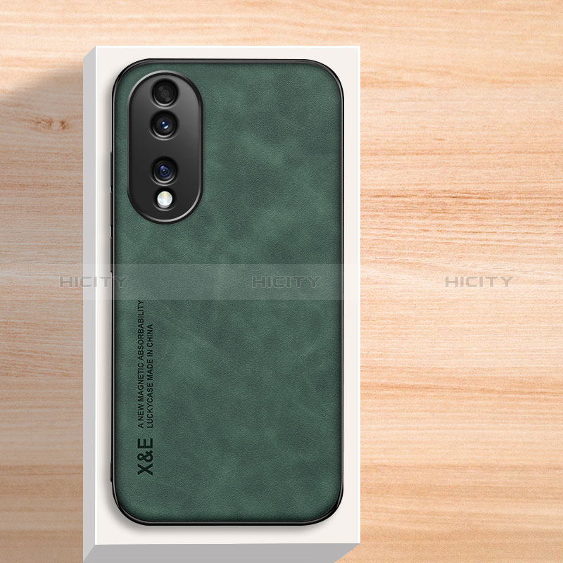 Funda Lujo Cuero Carcasa DY2 para Huawei Honor X7b Verde