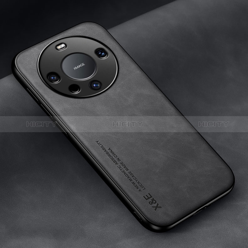 Funda Lujo Cuero Carcasa DY2 para Huawei Mate 60 Pro Negro