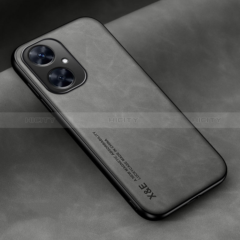 Funda Lujo Cuero Carcasa DY2 para Huawei Nova 11i Gris