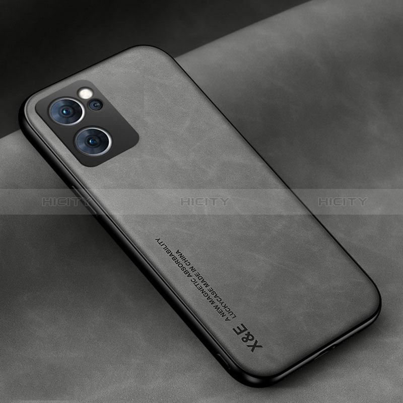 Funda Lujo Cuero Carcasa DY2 para OnePlus Nord CE 2 5G Gris