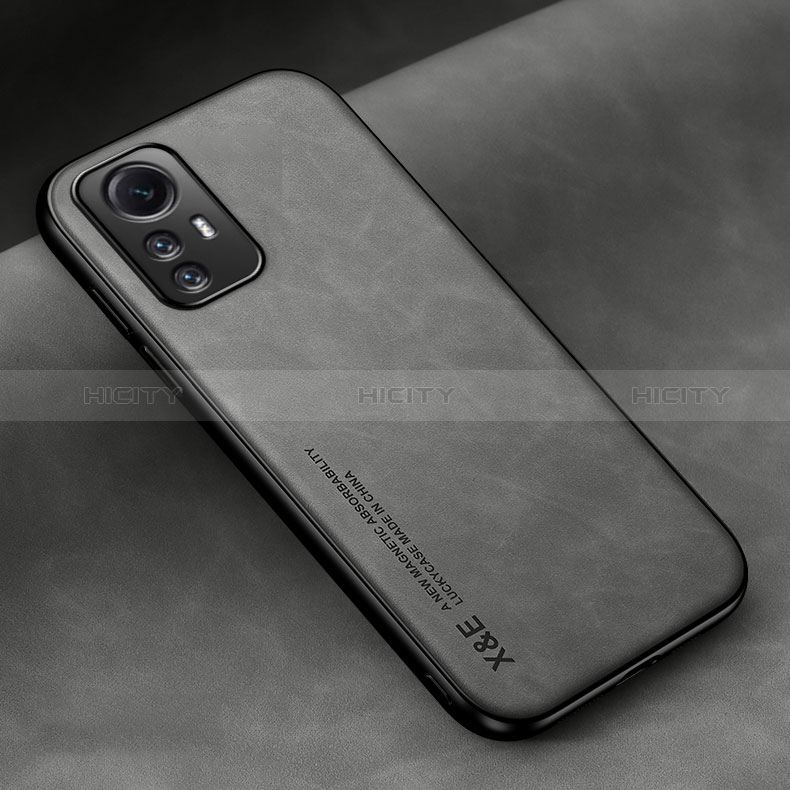 Funda Lujo Cuero Carcasa DY2 para Xiaomi Redmi Note 12S Gris