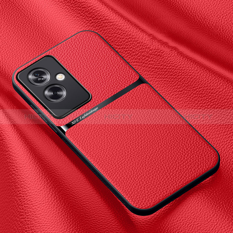 Funda Lujo Cuero Carcasa DY3 para Oppo A2 5G Rojo