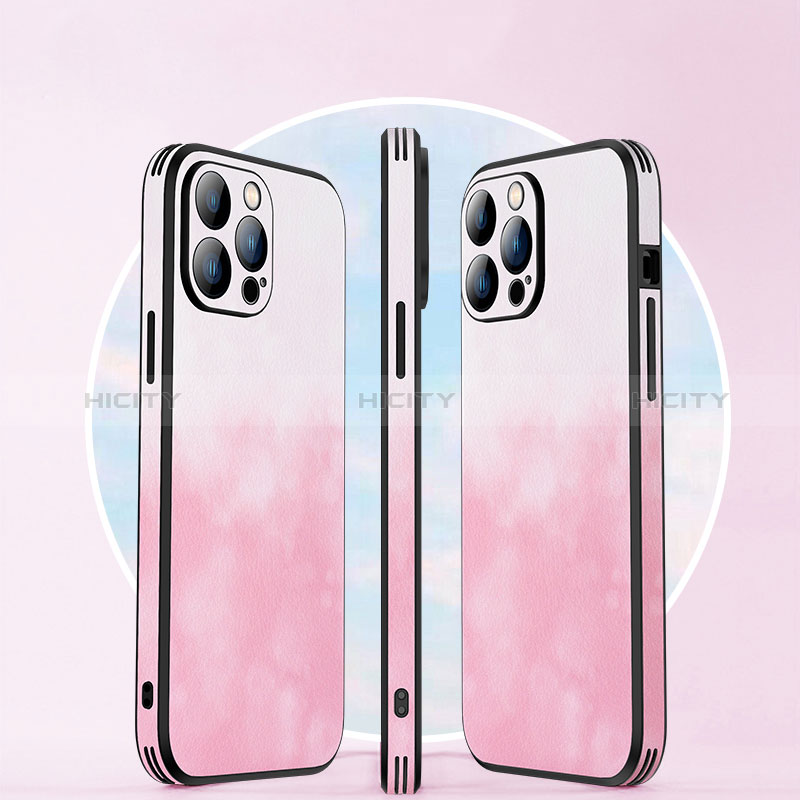 Funda Lujo Cuero Carcasa Gradiente AT1 para Apple iPhone 14 Pro