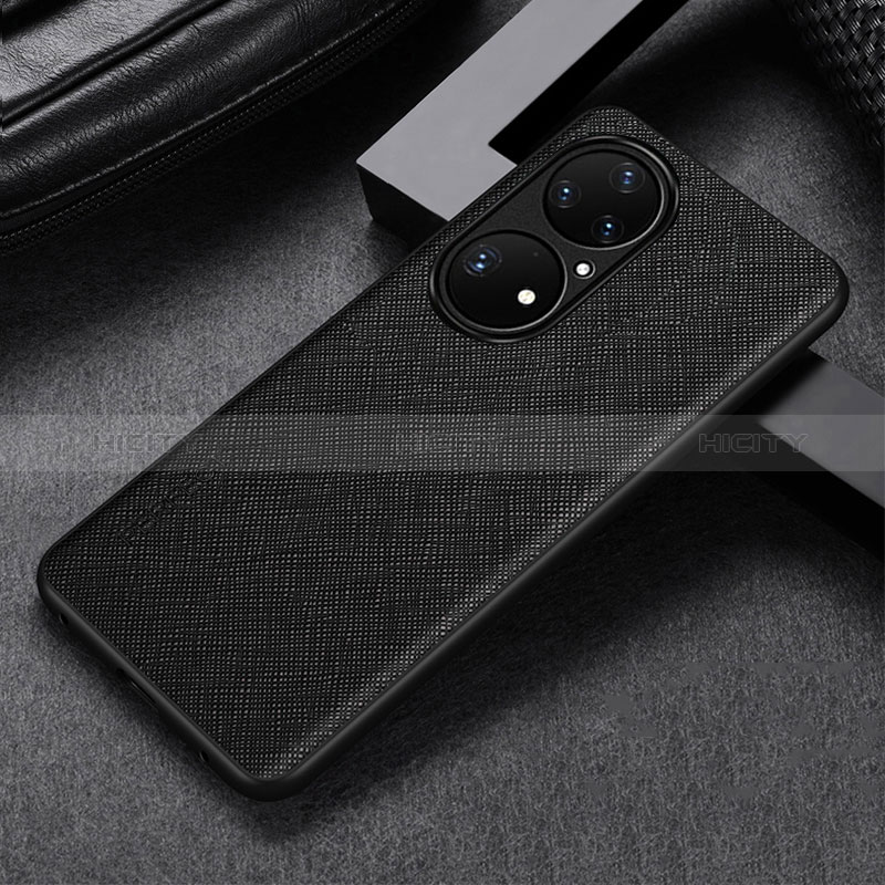 Funda Lujo Cuero Carcasa GS1 para Huawei P50 Negro