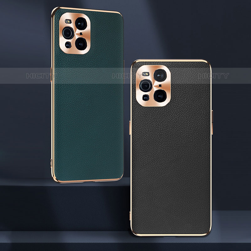 Funda Lujo Cuero Carcasa GS1 para Oppo Find X3 Pro 5G