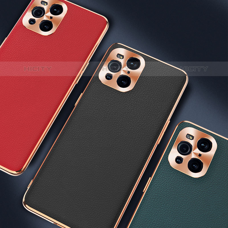 Funda Lujo Cuero Carcasa GS1 para Oppo Find X3 Pro 5G