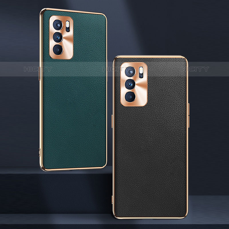 Funda Lujo Cuero Carcasa GS1 para Oppo Reno6 Pro 5G India