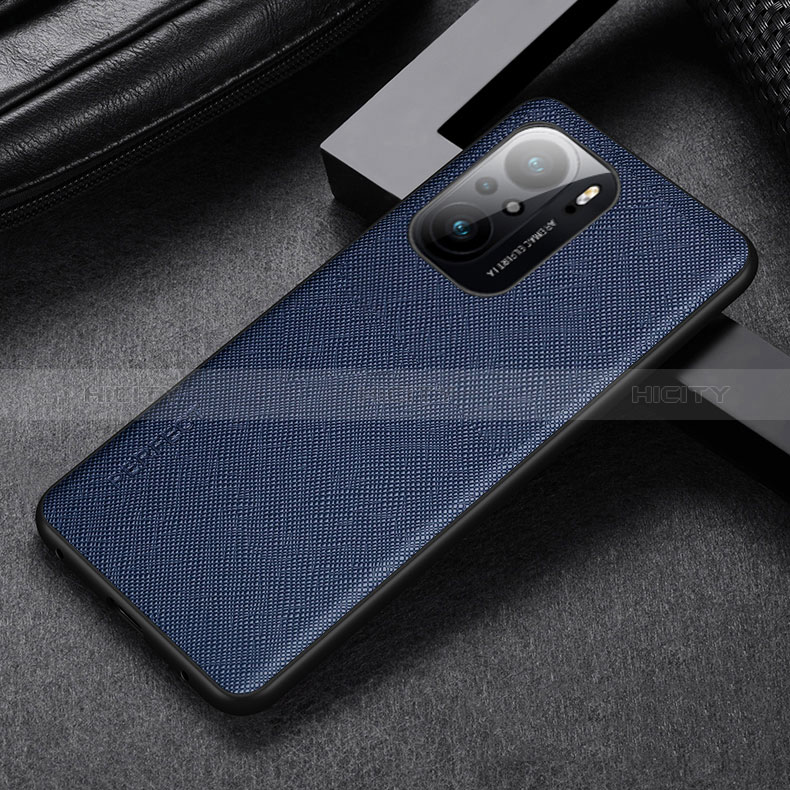 Funda Lujo Cuero Carcasa GS1 para Xiaomi Redmi K40 5G Azul